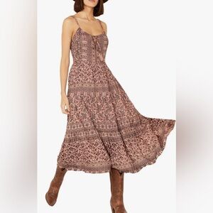 Angie Bohemian Floral  Strappy Dress Size Large